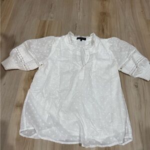 Quince White Lace Detail Blouse